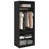 Wardrobe Black 80x50x200 cm Engineered Wood 3307694