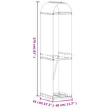 Log Holder Light Grey 40x45x170 cm Galvanised Steel 364548