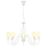 Adjustable Chandelier E14 Metal White 78 x 101 cm 42053778