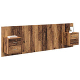 Headboard with Cabinet 3 pcs Old Wood Engineered Wood 3415805