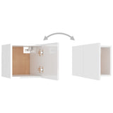 ZNTS Bedside Cabinets 2 pcs High Gloss White 30.5x30x30 cm Engineered Wood 3079725