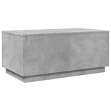 Coffee Table with LED Lights Concrete Grey 90x50x40 cm 839878