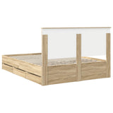 Bed Frame with Drawer Sonoma Oak 150 x 200 cm Engineer Wood 3411105
