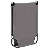 Sun Lounger Grey Strong steel frame & 600D polyester Standard 47757