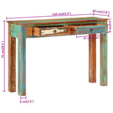 Console Table 110x30x75 cm Solid Wood Reclaimed 352781