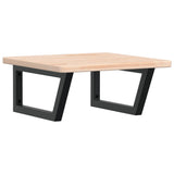 Basin Shelf Wall Mounted Steel and Solid Wood Oak 3302383