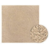 Rug ZIZUR 120x120 cm Jute Look Indoor and Outdoor 4006162