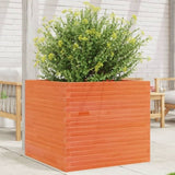 Garden Planter Wax Brown 80x80x68.5 cm Solid Wood Pine 3282481