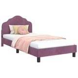 Children's Bed Frame with Headboard Purple 90 x 200 cm Velvet 42010961