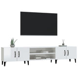 ZNTS TV Cabinet High Gloss White 180x31.5x40 cm Engineered Wood 816266