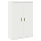 Storage Cabinet 2 pcs White 90 x 40 x 210 cm Steel Lockable 3438728