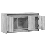 TV Cabinet with LED Grey Sonoma 100x34x50 cm Engineered Wood 852213
