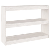 Book Cabinet Room Divider White 100x30x71.5 cm Pinewood 808209