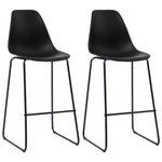 Bar Chairs 2 pcs Black Plastic 281501