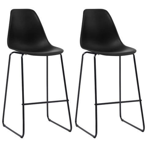 Bar Chairs 2 pcs Black Plastic 281501