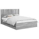 Bed Frame with Storage and Headboard Grey Sonoma 160 x 200 cm 3413934
