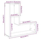Wall Cube Shelves 2 pcs Artisan Oak 50x15x50 cm Engineered Wood 856605