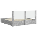 Bed Frame with Storage and Headboard Concrete Grey 3414076