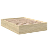 Bed Frame without Mattress Sonoma Oak 135x190 cm Double 3281037