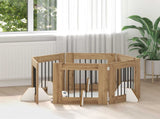 Dog Gate with Stands 6 pcs Artisan Oak 60 x 60 cm 892162