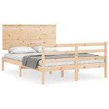 Bed Frame without Mattress 140x190 cm Solid Wood 3195201