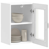 Kitchen Wall Cabinet with Glass Door Lucca White 853767