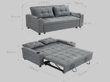 Two-Seater Pull-Out Sofa Bed - Charcoal Grey T3398P344481