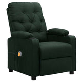 Massage Chair Dark Green Fabric 339118