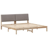 Bed Frame with Headboard Brown 200 x 200 cm Solid Pine Wood 3394401
