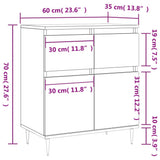 Sideboard Smoked Oak 60x35x70 cm Engineered Wood 831113