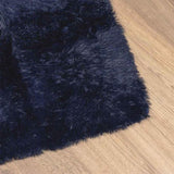 Shaggy Rug High Pile NAVARRA Navy 240x240 cm Polyester 4102891