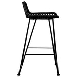 Bar Chairs 2 pcs Black Rattan 285233