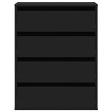 Corner Chest of Drawers Black 60x41x76 cm Engineered Wood 852871