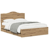 Bed Frame with Storage and Headboard Artisan Oak 160 x 200 cm 3445812