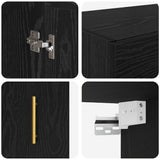 Wall-mounted Cabinet 2 pcs Black Oak 69.5 x 34 x 90 cm 3415595
