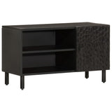 TV Cabinet Black 80x31x46 cm Solid Wood Mango 356834