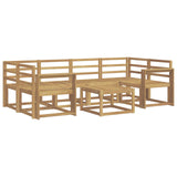 Outdoor Sofa Set 7 pcs White 59 x 59 x 37 cm Solid Acacia Wood 3387318