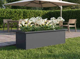 Garden Planter with LED Antracite 30 x 80 x 30 cm Steel 8008102