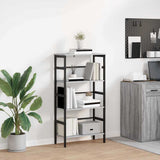 Bookshelf Grey Sonoma 60 x 29.5 x 115 cm Engineered Wood 883925