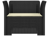 1-Seater Armchair with Cushion Rattan Look PP Anthracite 8011852