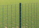 Embedded Fence Post 11 pcs Green 180 cm Powder-Coated Steel 42006269
