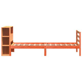 Bookcase Bed without Mattress Wax Brown 100x200 cm Solid Wood 3321882
