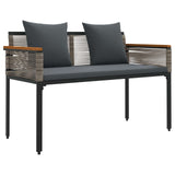 Outdoor Bench Grey and Dark Grey 117 x 54 x 74.5 cm Poly Rattan 42025239