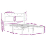 Bed Frame without Mattress Smoked Oak 120x200 cm Engineered Wood 4106741
