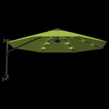 Wall-mounted Parasol with LEDs Apple Green 290cm 362893