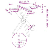 Dining Table Leg Spider Shape Black 85x85x cm Steel 4013120