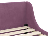 Toddler Bed Frame with Headboard Purple 70 x 140 cm Velvet 42010851