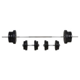 Dumbbell and Barbell Set with 65kg Adjustable Barbell Weights Set, for Home Gym - Black T3398P347580