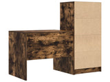 Desk with Drawer with Shelf with Storage 2 pcs Smoked Oak 3337349