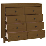 Side Cabinet Honey Brown 100x40x90 cm Solid Wood Pine 821772